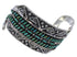 Turquoise Water Wave Sterling Silver Southwest Cuff Bracelet FX27912