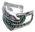 Turquoise Water Wave Sterling Silver Southwest Cuff Bracelet FX27912