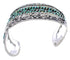 Turquoise Water Wave Sterling Silver Southwest Cuff Bracelet FX27912