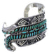Turquoise Sterling Silver Water Wave Cuff Bracelet FX27913