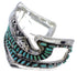 Turquoise Sterling Silver Water Wave Cuff Bracelet FX27913
