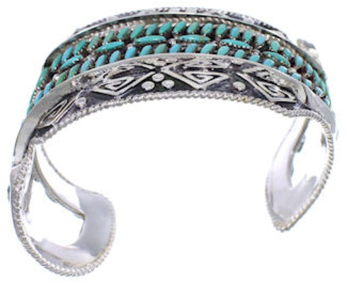 Turquoise Sterling Silver Water Wave Cuff Bracelet FX27913