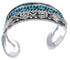 Sterling Silver Water Wave Turquoise Cuff Bracelet FX27967