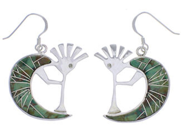 Turquoise Kokopelli Southwest Silver Jewelry Earrings PX32332