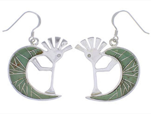 Southwest Kokopelli Turquoise Inlay Earrings PX32338