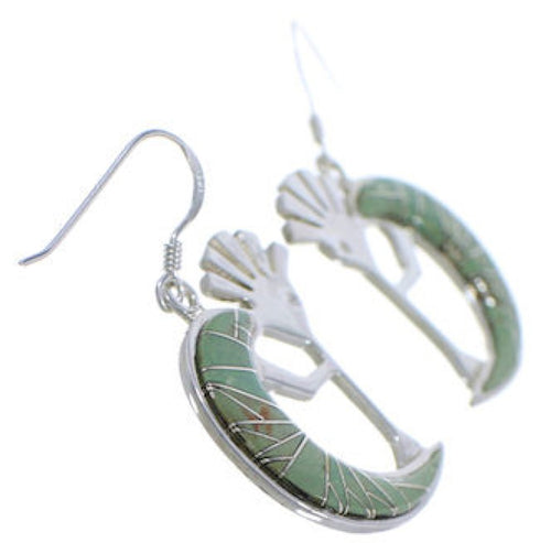 Southwest Kokopelli Turquoise Inlay Earrings PX32338