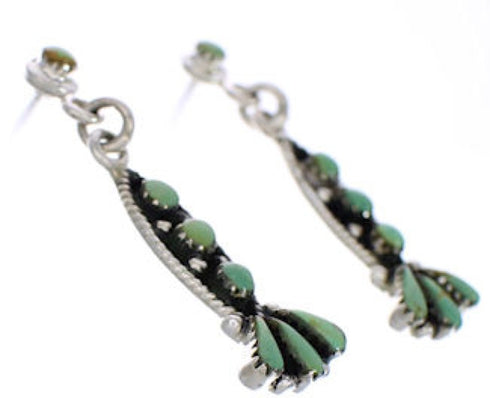 Turquoise Genuine Sterling Silver Post Dangle Earrings PX32571