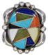 Authentic Sterling Silver Multicolor Southwest Ring Size 6-1/2 UX33638