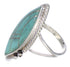 Genuine Sterling Silver And Turquoise Inlay Ring Size 6-1/2 UX33913