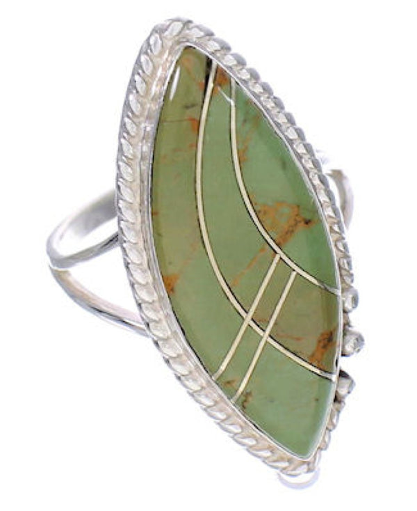 Authentic Sterling Silver Turquoise Jewelry Ring Size 5-1/2 UX33946