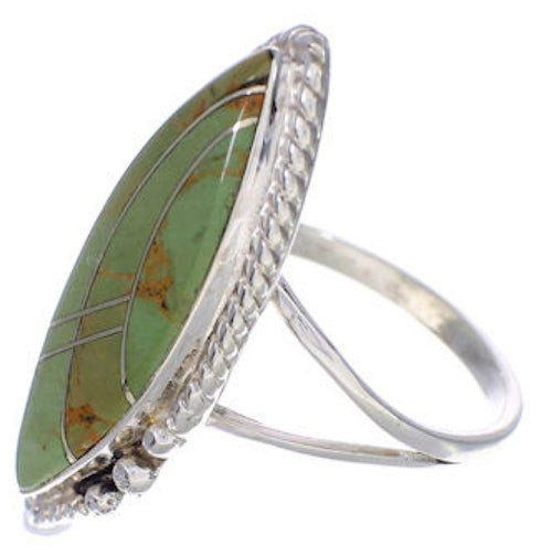Authentic Sterling Silver Turquoise Jewelry Ring Size 5-1/2 UX33946