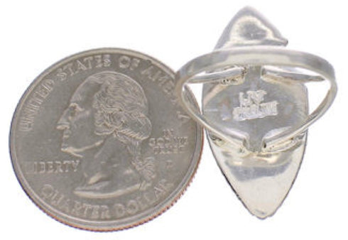 Turquoise Inlay Sterling Silver Southwest Ring Size 5-3/4 UX33956