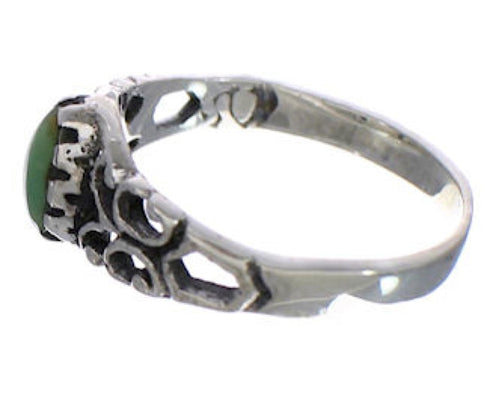 Authentic Sterling Silver Turquoise Jewelry Ring Size 7-3/4 UX34011