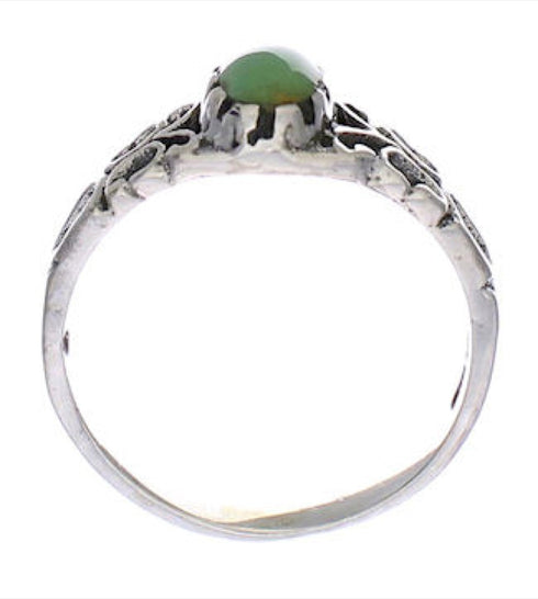 Southwest Sterling Silver Turquoise Jewelry Ring Size 8-1/4 UX34012