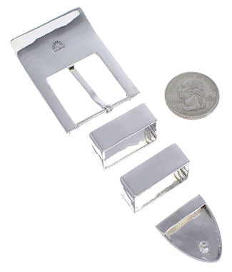 Sterling Silver And Multicolor Southwest Ranger Belt Buckle PX38028