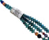 Navajo Indian Jewelry Silver Multicolor 3-Strand Necklace PX33721