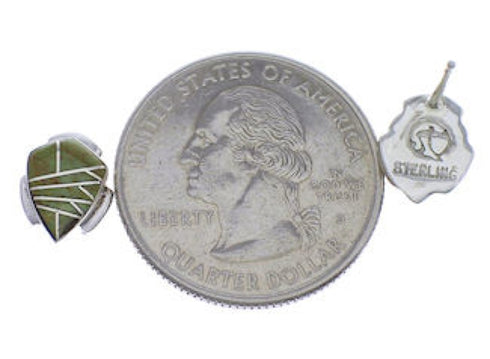 Turquoise And Silver Southwest Earrings EX31769