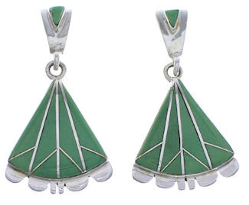 Genuine Sterling Silver And Turquoise Earrings EX31804