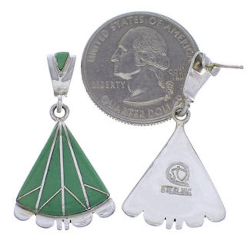 Genuine Sterling Silver And Turquoise Earrings EX31804