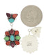 Multicolor Southwestern Sterling Silver Earrings EX32540