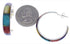 Silver Multicolor Inlay Southwest Post Hoop Earrings PX24867