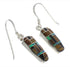 Southwest Multicolor Inlay And Silver Earrings EX32085