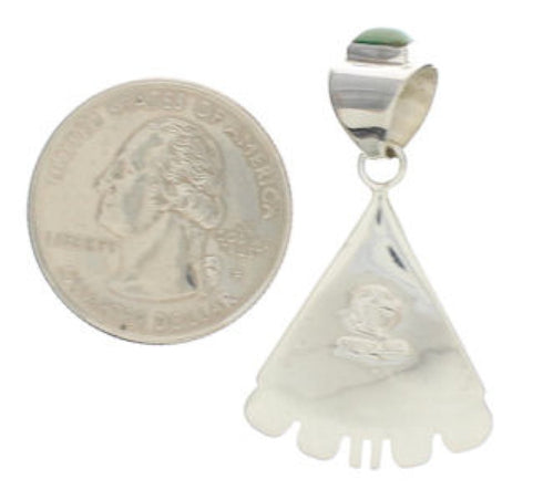 Turquoise Inlay Southwestern Pendant EX32201