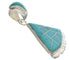 Turquoise Inlay And Sterling Silver Pendant EX32212