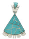 Southwest Turquoise Inlay Slide Pendant EX32213