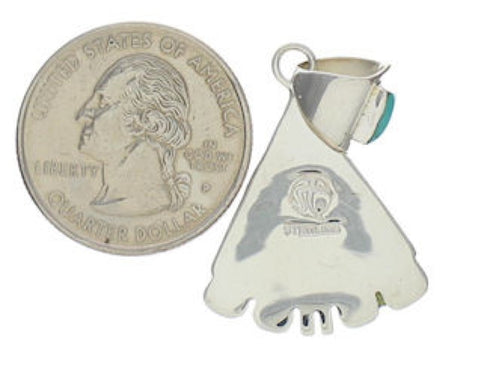 Southwest Turquoise Inlay Slide Pendant EX32213