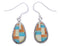 Southwest Multicolor Inlay Silver Earrings FX31206