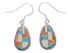 Southwest Multicolor Inlay Silver Earrings FX31206