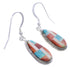 Multicolor Inlay Sterling Silver Hook Dangle Earrings FX31208