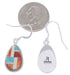 Multicolor Inlay Sterling Silver Hook Dangle Earrings FX31208