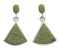 Turquoise Inlay Southwest Silver Post Dangle Earrings EX24778