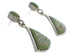 Turquoise Inlay Southwest Silver Post Dangle Earrings EX24778