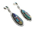 Multicolor Inlay Sterling Silver Post Dangle Earrings Jewelry EX24802