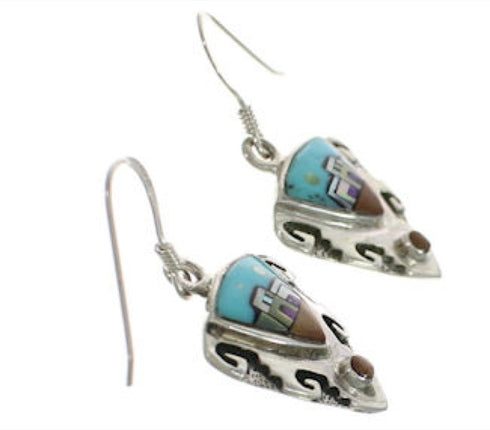 Native American Village Design Multicolor Earrings EX33142