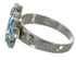 Southwest Turquoise Sun Silver Ring Size 8-1/2 CX52092