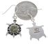 Turqouise Inlay Turtle Southwest Sterling Silver Earrings PX31980