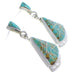 Turquoise Inlay Sterling Silver Jewelry Earrings PX32121