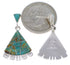 Turquoise Inlay Sterling Silver Jewelry Earrings PX32121
