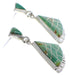 Turquoise Inlay And Silver Jewelry Post Dangle Earrings PX32128