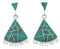 Southwestern Silver Jewelry Turquoise Inlay Earrings PX32131