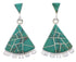 Southwestern Silver Jewelry Turquoise Inlay Earrings PX32131
