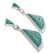 Southwestern Silver Jewelry Turquoise Inlay Earrings PX32131