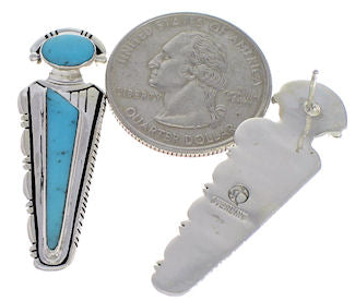 Southwestern Silver And Turquoise Earrings PX32189