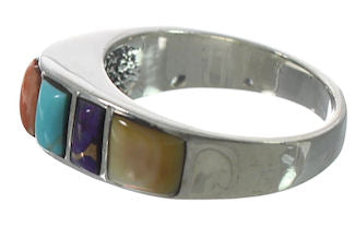 Multicolor Authentic Sterling Silver Ring