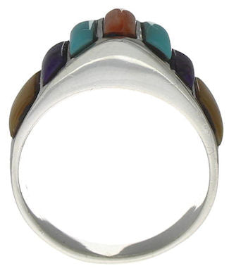 Multicolor Authentic Sterling Silver Ring