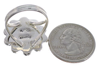 Sterling Silver And Mojave Turquoise Ring Size 6-1/4 EX43873